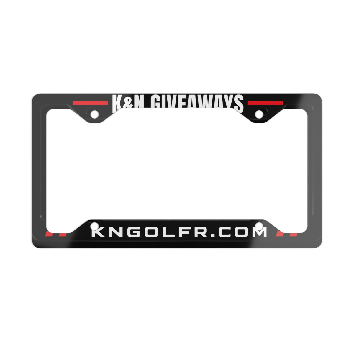 Metal License Plate Frame — K&N Giveaways Branded Frame (kngolfr.com)