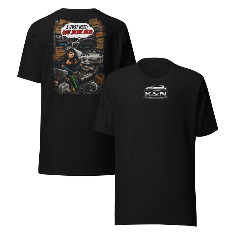 "ONEMOREMODS" t-shirt